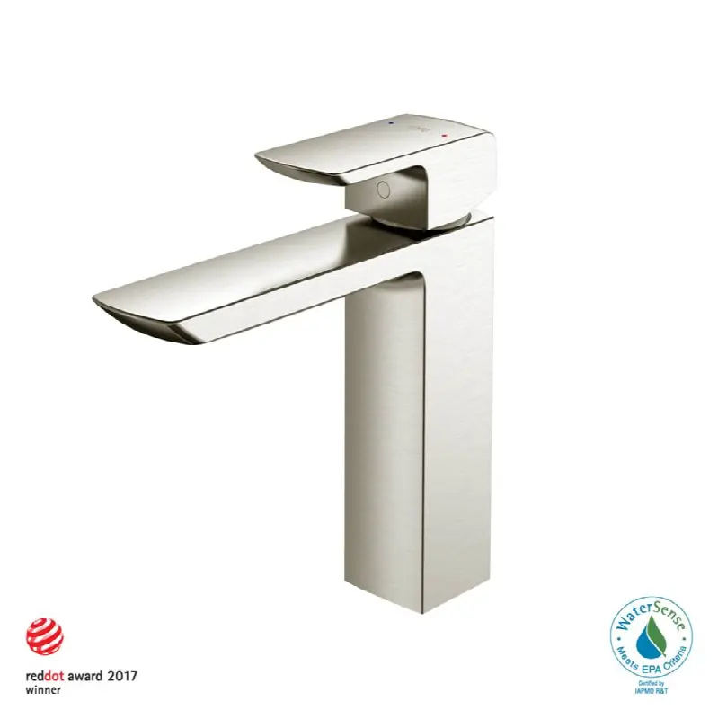 GR 1.2 GPM Single Handle Semi-Vessel Bathroom Sink Faucet with COMFORT GLIDE™ Technology, Brushed Nickel