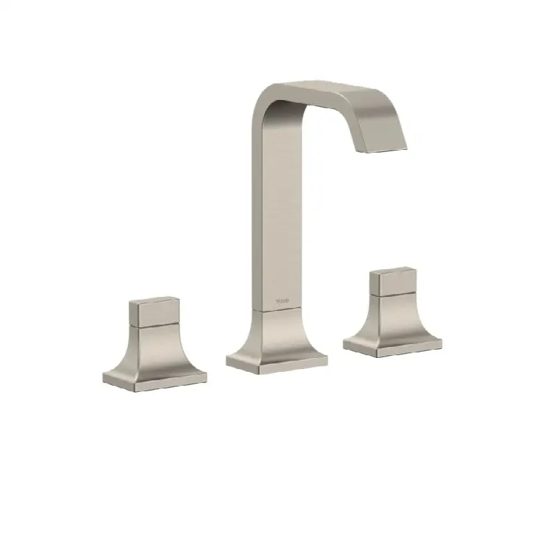 GC 1.2 GPM Two Handle Widespread Bathroom Sink Faucet, Brushed Nickel