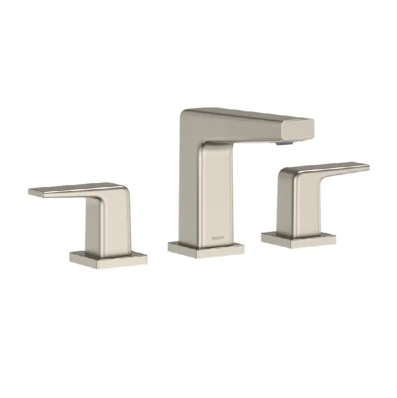 GB Series 1.2 GPM Two Handle Widespread Bathroom Sink Faucet with Drain Assembly, Brushed Nickel