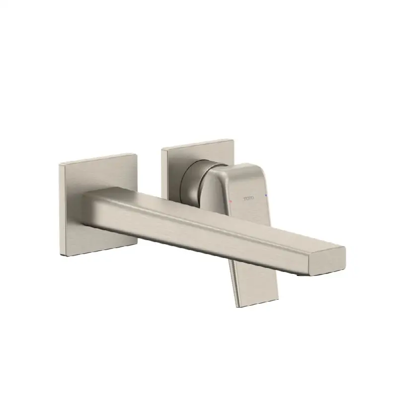 GB 1.2 GPM Wall-Mount Single-Handle Long Bathroom Faucet with COMFORT GLIDE Technology, Brushed Nickel