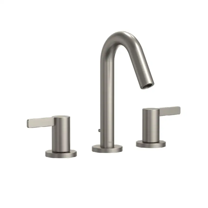 GF Series 1.2 GPM Two Lever Handle Widespread Bathroom Sink Faucet, Brushed Nickel