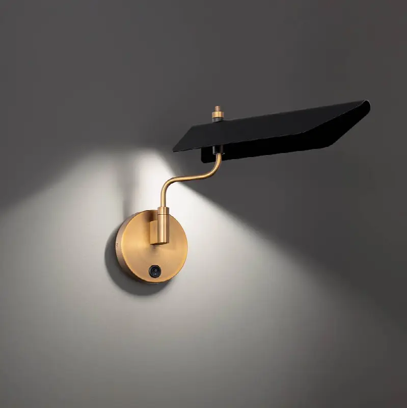 Loyd 17" LED Swing Arm 3000K in Black/Aged Brass