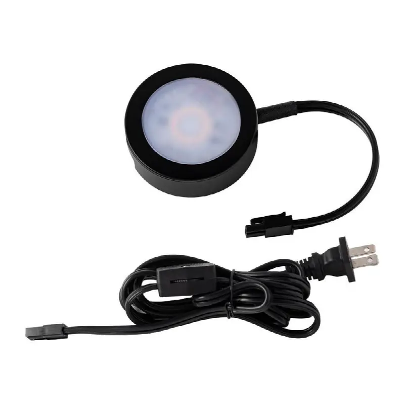 1 Single Wired Puck Light w/ Cord