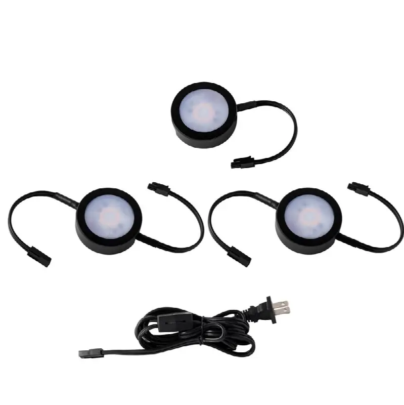 Puck Light Kit- 2 Double Wire Lights, 1 Single Wire Lights, and Cord
