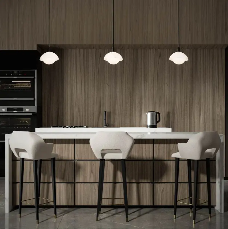 Moonstone 10" LED Mini Pendant Light 3000K in Black