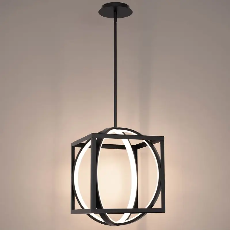 Geometrix 17" LED Pendant Light 3000K in Black