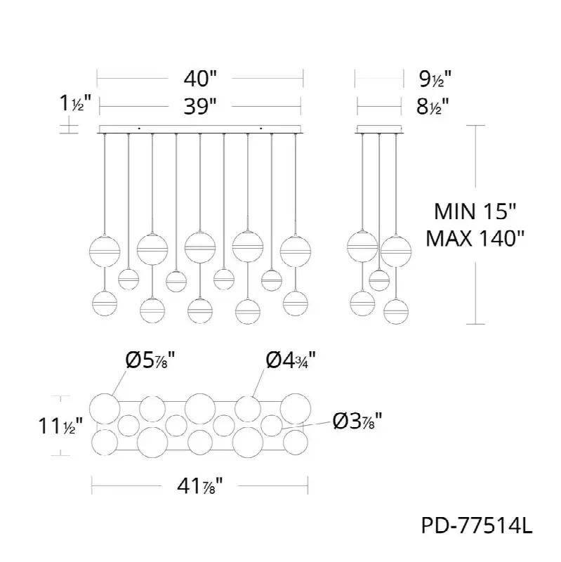 Cyllindra Chandelier Light