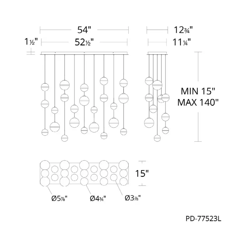 Cyllindra Chandelier Light