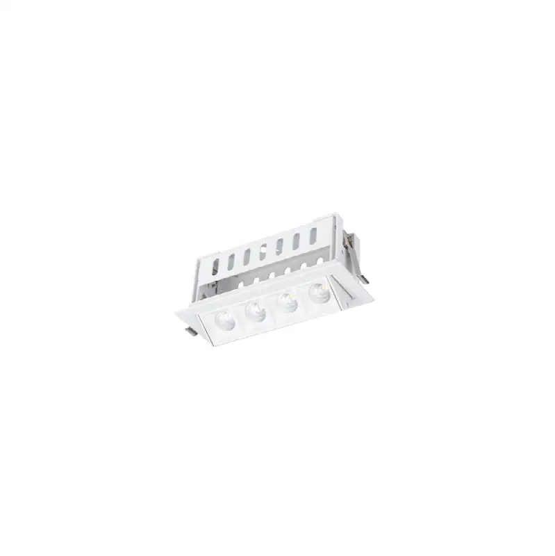 Multi Stealth Adjustable Trim 4 Cell Narrow Flood Beam 3500K 90CRI in White/White