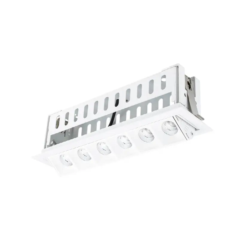 Multi Stealth Adjustable Trim 6 Cell Spot Beam 3500K 90CRI in White/White