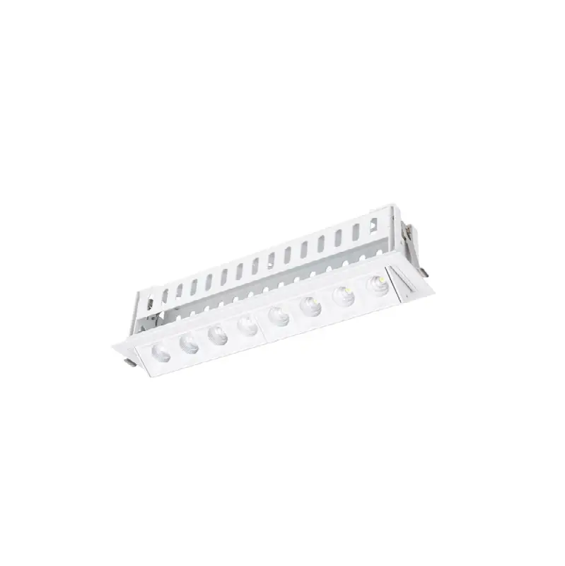 Multi Stealth Adjustable Trim 8 Cell Narrow Flood Beam 3500K 90CRI in White/White