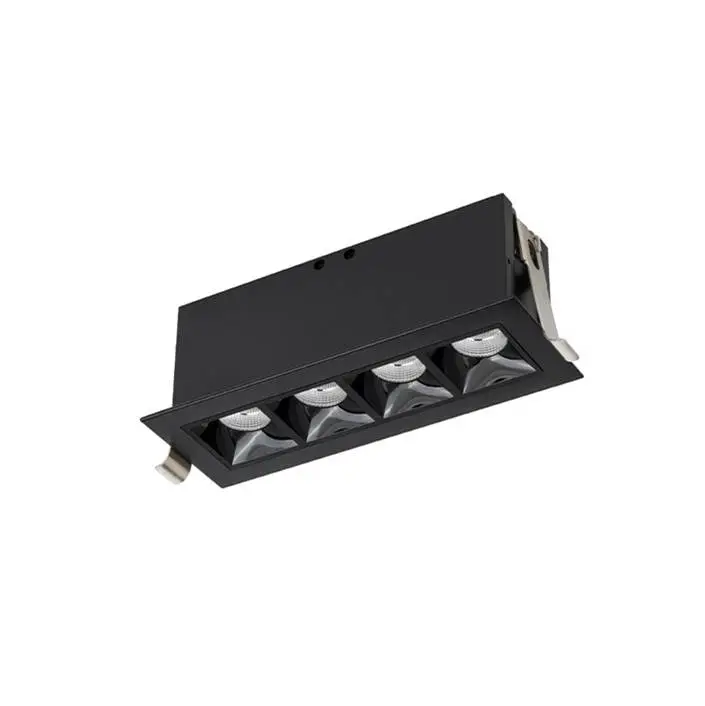 Multi Stealth Downlight Trim 4 Cell Narrow Flood Beam 3000K 90CRI