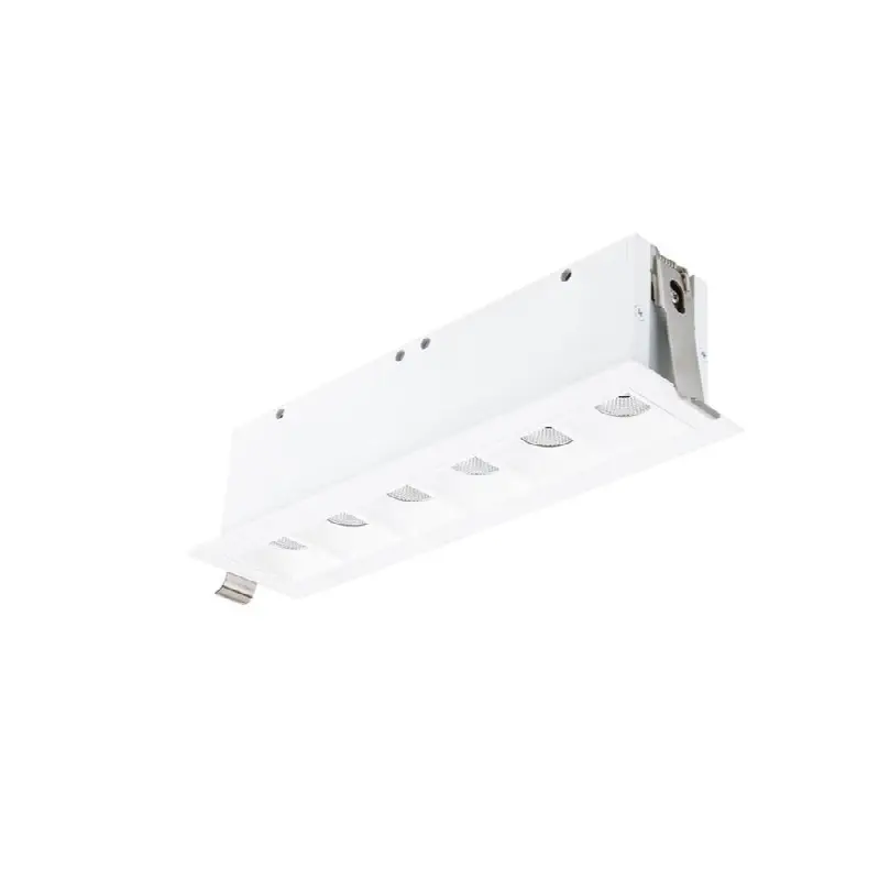 Multi Stealth Downlight Trim 6 Cell Narrow Flood Beam 3500K 90CRI in White/White
