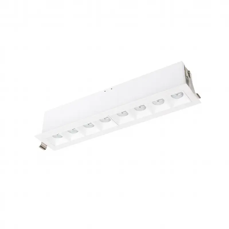 Multi Stealth Downlight Trim 8 Cell Flood Beam 3000K 90CRI in White/White