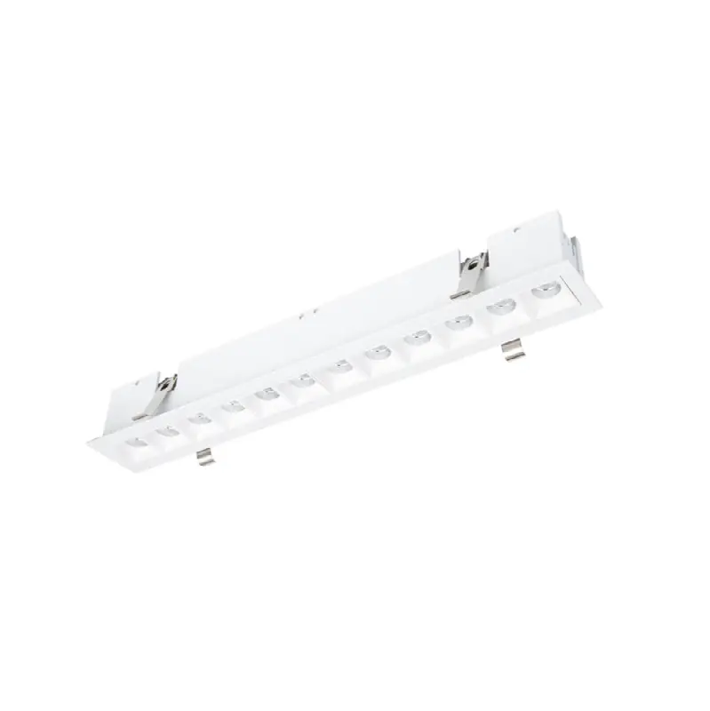 Multi Stealth Downlight Trim 12 Cell Flood Beam 3000K 90CRI in White/White