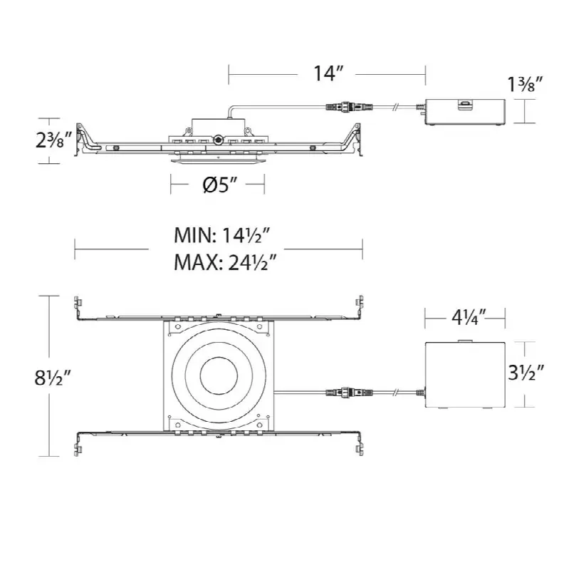 Pop-In 4" Remote New Construction Downlight 5CCT