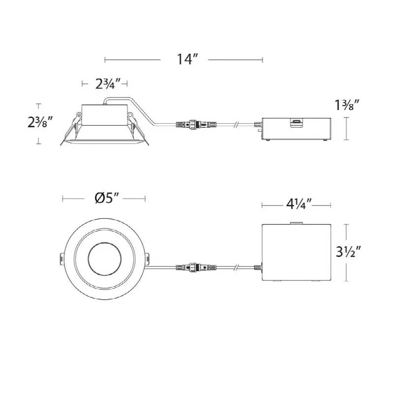 Pop-In 4" Remote Remodel Downlight 5CCT