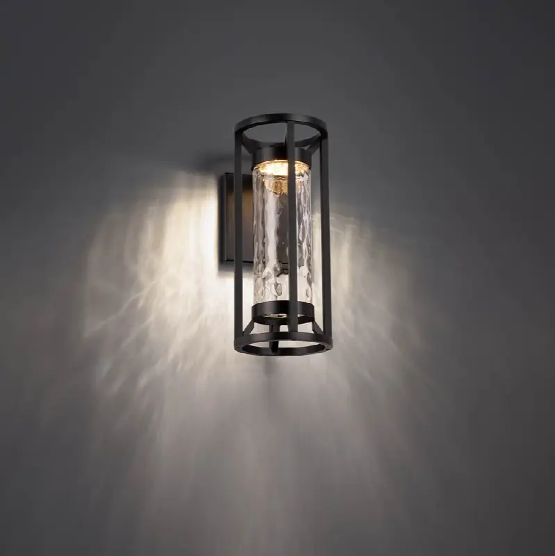 Roslyn 19" LED Outdoor Wall Sconce Light 3000K in Black