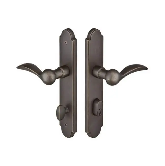 Multi Point C6, Keyed with American Cyl, Arched Style, 2" x 10", Lariat Lever, LH