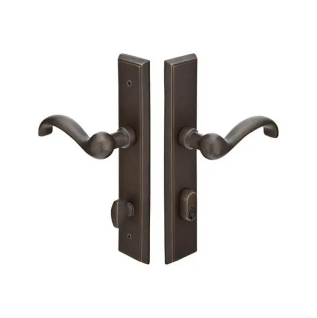 Multi Point C6, Keyed with American Cyl, Rectangular Style, 2" x 10", Teton Lever, LH