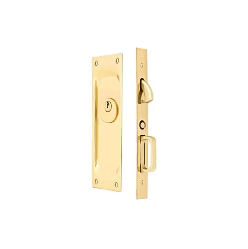 Mort. pocket door keyed lock, US