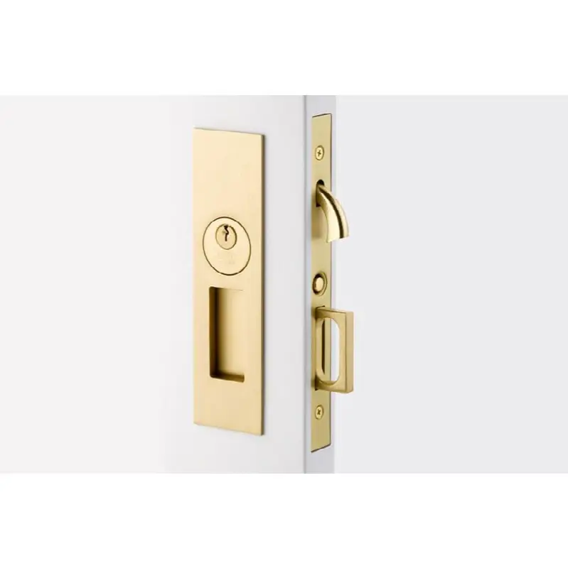 Privacy, Narrow Modern Rectangular Pocket Door Mortise Lock, US
