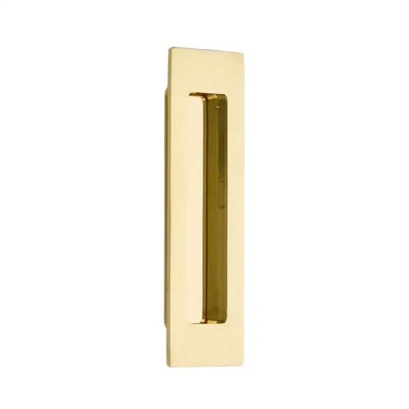 Brass Modern Rectangular Flush Pull 6", US