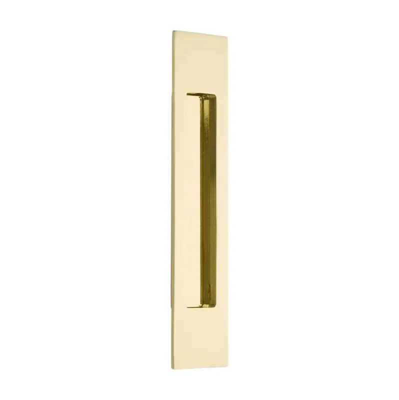 Brass Modern Rectangular Flush Pull 10", US