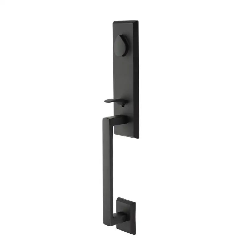 Sgl Cyl, Rustic Modern Rectangular Monolithic Tub Ent, Aurora Lever, LH