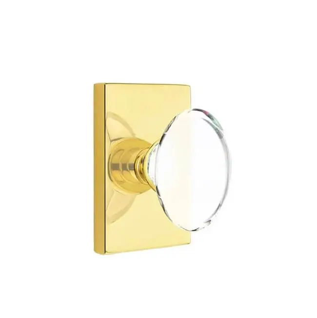 Dummy, Modern Rectangular Rosette, Hampton Crystal Knob, US