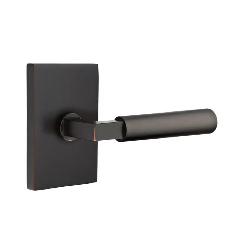 Select Dummy, Modern Rectangular Rosette US10B, L-Square Stem US10B, Smooth Handle US10B