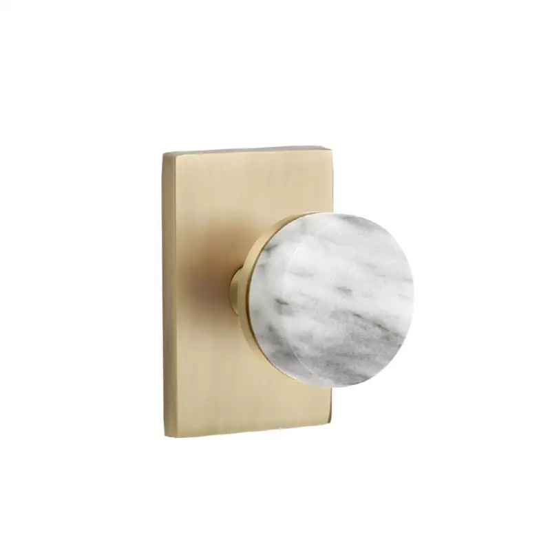 Select Dummy, Modern Rectangular Rosette US7, Conical Stem US7, White Marble Knob