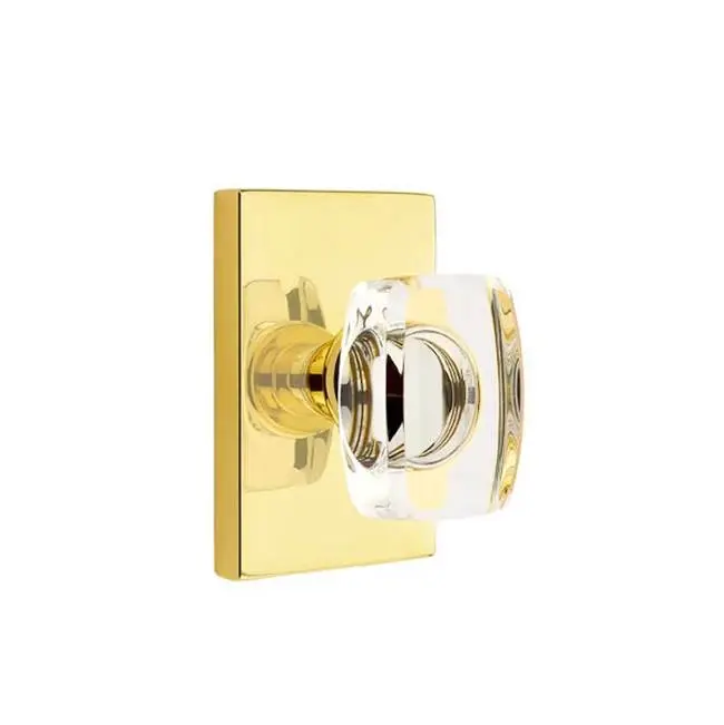 Dummy, Modern Rectangular Rosette, Windsor Crystal Knob, US