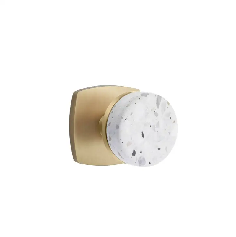Select Passage, Urban Modern Rosette US7, Conical Stem US7, Light Terrazzo Knob