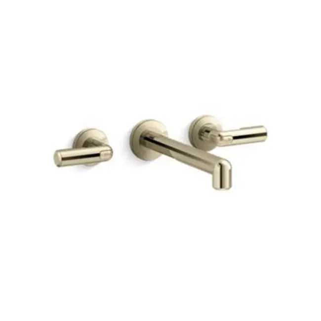 Vice™ Wall Mount Sink Fct, Wide Spread in French Gold