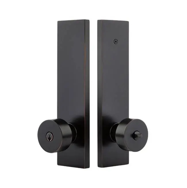 S-PT Lock Key in Knb/Lvr Dummy, Modern Rectangular Plate, Helios Lever, US