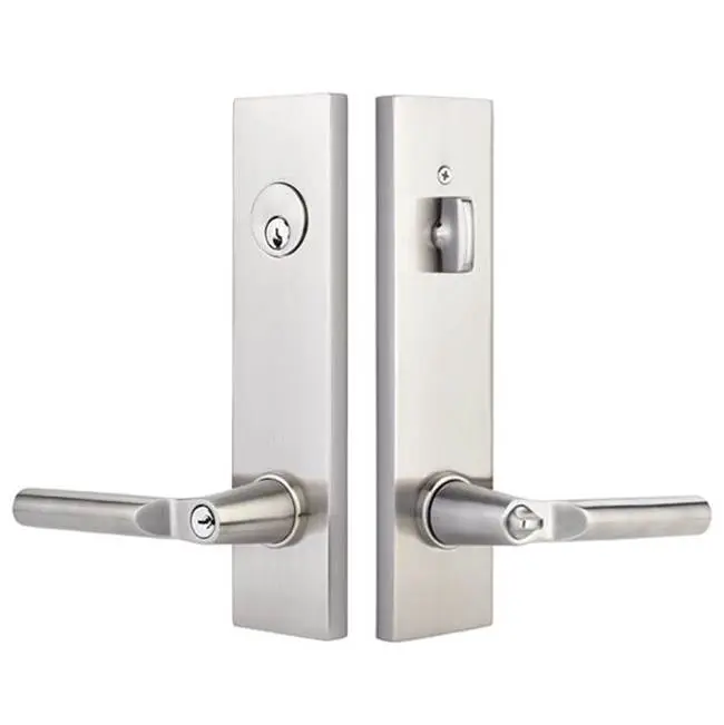 2-PT Lock Key in Knb/Lvr Dummy, Modern Rectangular Plate, Cortina Lever, US3NL