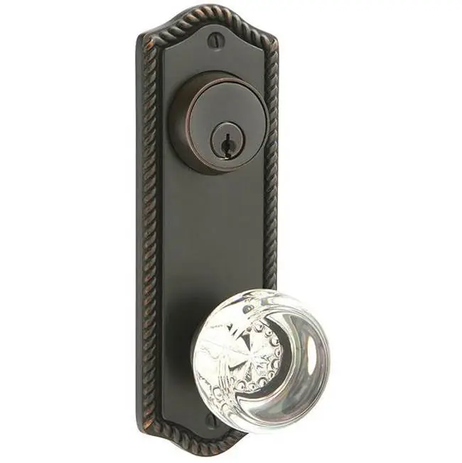 Sideplate, Rope, Sgl Kyd Passage, Modern Square Crystal Knob, US3 Lifetime