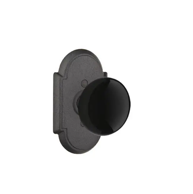 Passage, Wrought Steel No.1 Rosette, Madison Black Knob