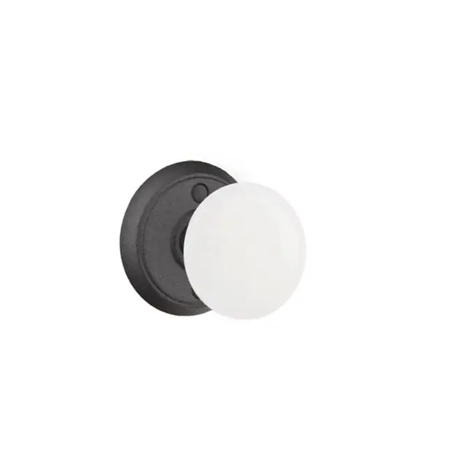 Passage, Wrought Steel No.2 Rosette, Madison Ivory Knob