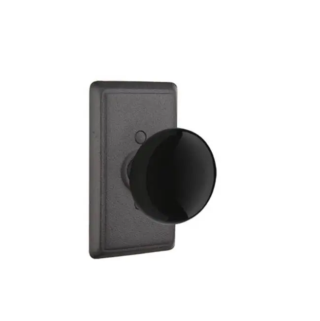 Passage, Wrought Steel No.3 Rosette, Madison Black Knob