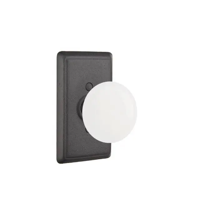 Passage, Wrought Steel No.3 Rosette, Madison Ivory Knob