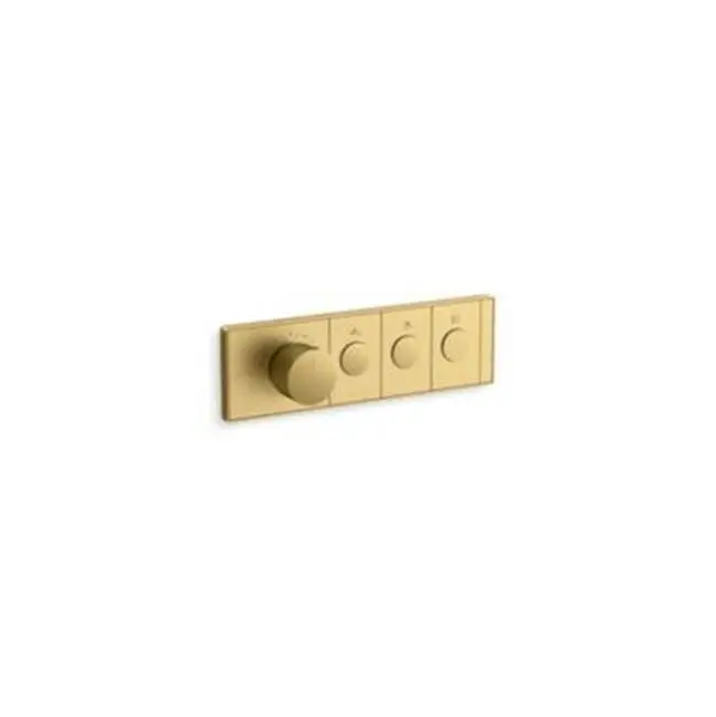 3-Outlet Trim Push Button Mechanical