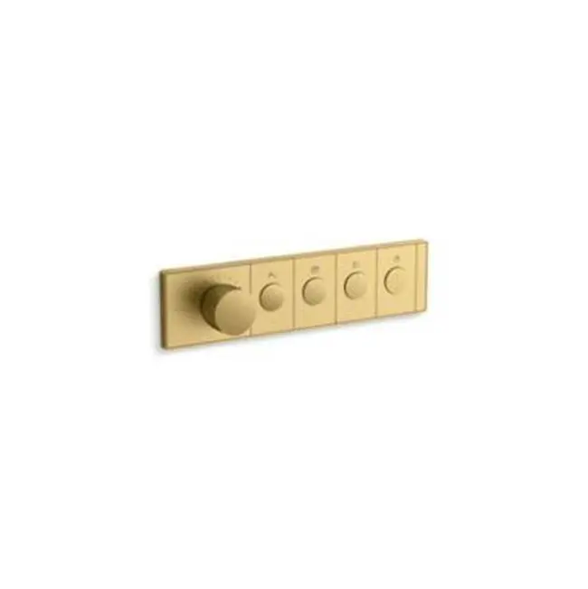 4-Outlet Trim Push Button Mechanical