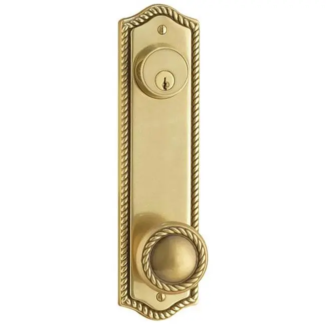 Passage Single Keyed, Sideplate Locksets Rope 5-1/2, Myles Lever, LH, US