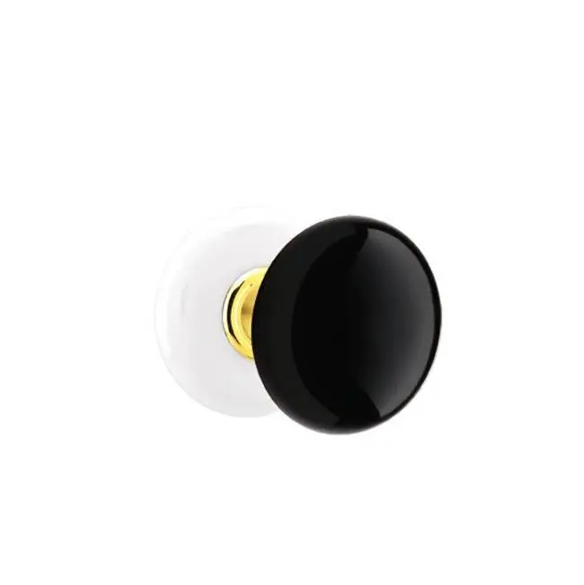 Dummy, Porcelain Rosette, Ebony Knob, US