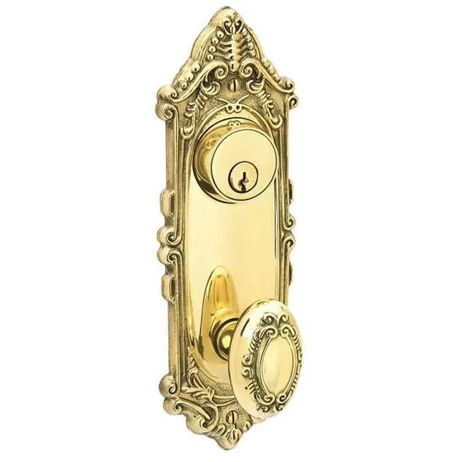 Passage Single Keyed, Sideplate Locksets Victoria 3-5/8