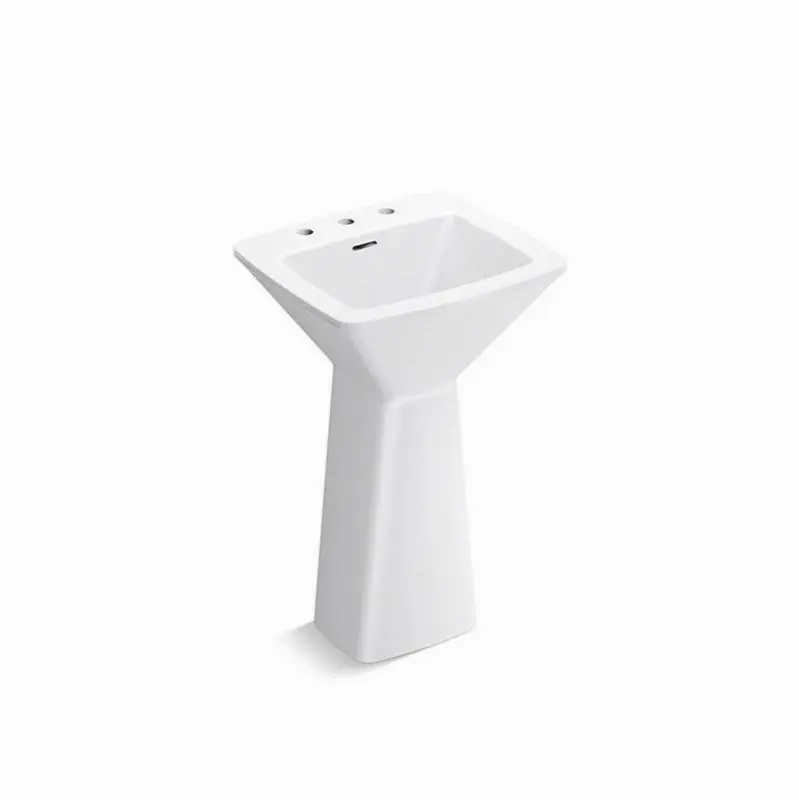 Papion® Pedestal Lavatory in White