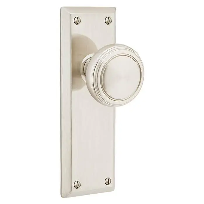Privacy, Sideplate Locksets Quincy Non-Keyed 7-1/8", Old Town Clear