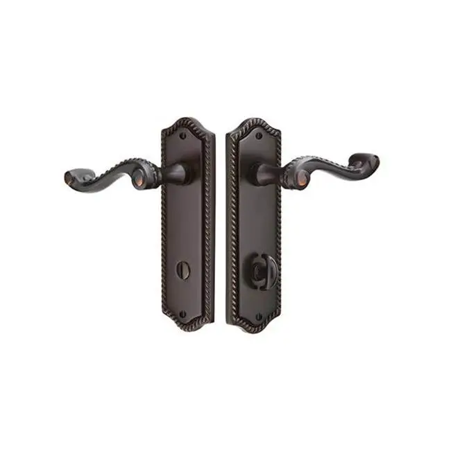 Rope Sideplate Lockset, Thumbturn Privacy, Non-Keyed, Ribbon and Reed Lever, US3NL